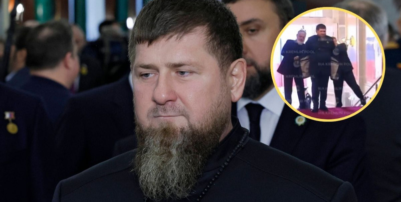 Zastanawiające nagranie z Ramzanem Kadyrowem. Pomagały mu dwie osoby