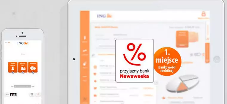 Aplikacja ING BankMobile z logowaniem za pomocą palca