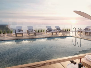 Z basenu na dachu hotelu Hilton Garden Inn będą mogli korzystać mieszkańcy apartamentów Pinea w Pobierowie