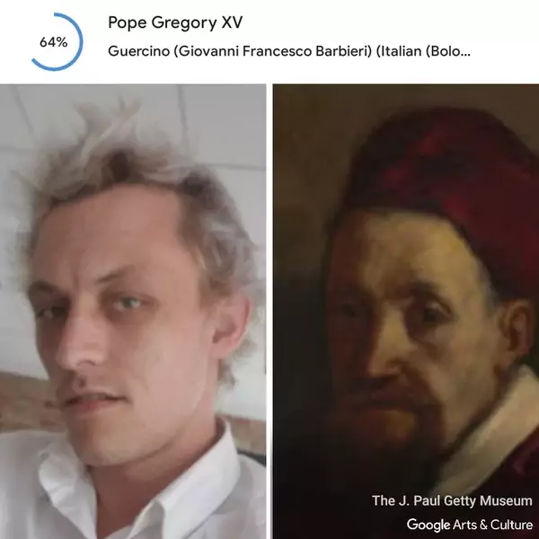 Art Selfie twierdzi, że najbardziej przypominam Papieża Grzegorza XV