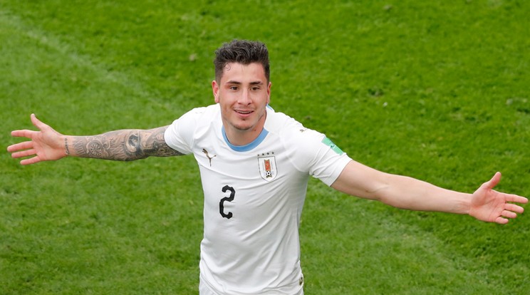 Jose Giménez gólöröme /Fotó: EPA/Roman Pilipey