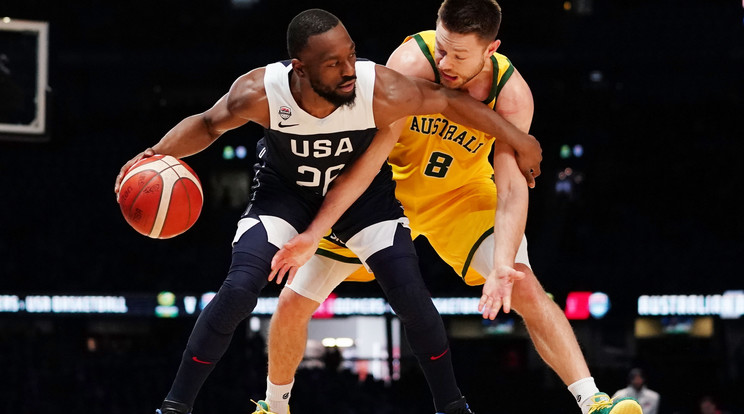 Matthew Dellavedova és Kemba Walker / Fotó: MTI EPA