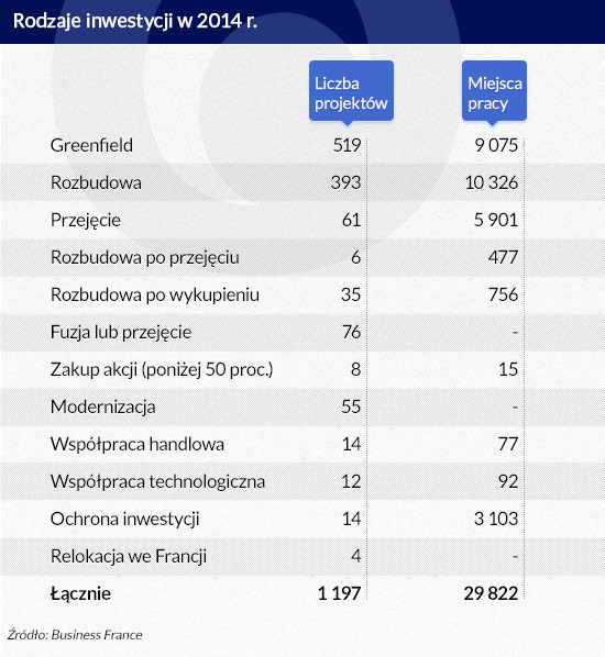 Rodzaje inwestycji w 2014 roku (infografika Dariusz Gąszczyk)