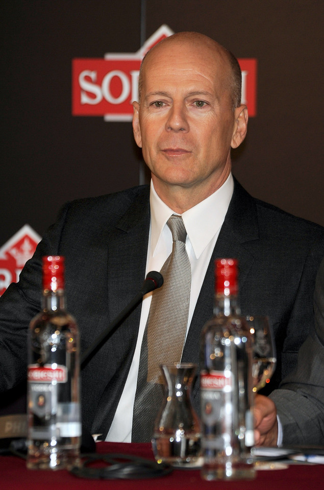 Bruce Willis promuje wódkę Sobieski w Madrycie