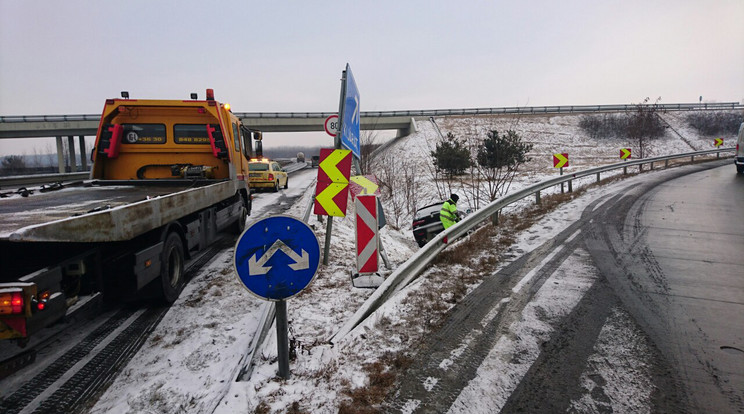 Egyszerűen lerepült az útról / Fotó: Blikk