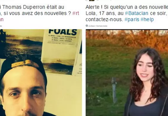 "Czy ktoś widział Lolę, lat 17". Tak Francuzi razem szukają bliskich na portalach społecznościowych