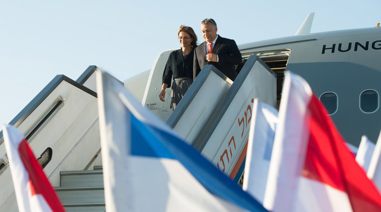 Orbán Viktor feleségével, Lévai Anikóval először utazott a honvédség új repülőjén / Fotó: MTI-KOSZTICSÁK SZILÁRD
