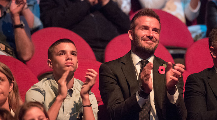 David Beckham és fia, Romeo Beckham / Fotó: Northfoto