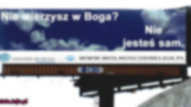 Ateizm na billboardzie: Chcą się pokazać na al. Jana Pawla II w Krakowie