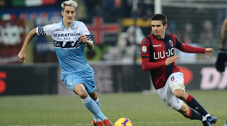 A bolognai Nagy Ádám (jobbra) végig a pályán volt a Lazio elleni, december 26-án rendezett
olasz bajnokin /Fotó: Getty Images