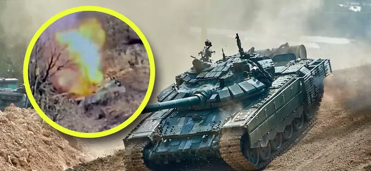 Wleciał dronem do rosyjskiego czołgu. T-90 zmienił się w racę