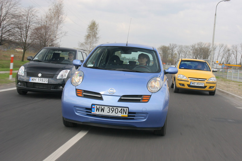 Stylowe maluchy za małe pieniądze: Nissan Micra kontra Opel Corsa, Suzuki Swift