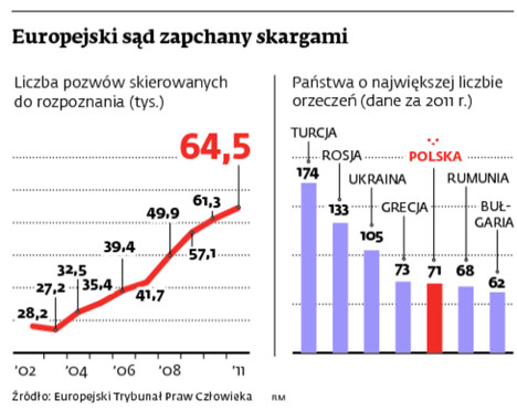 Europejski sąd zapchany skargami