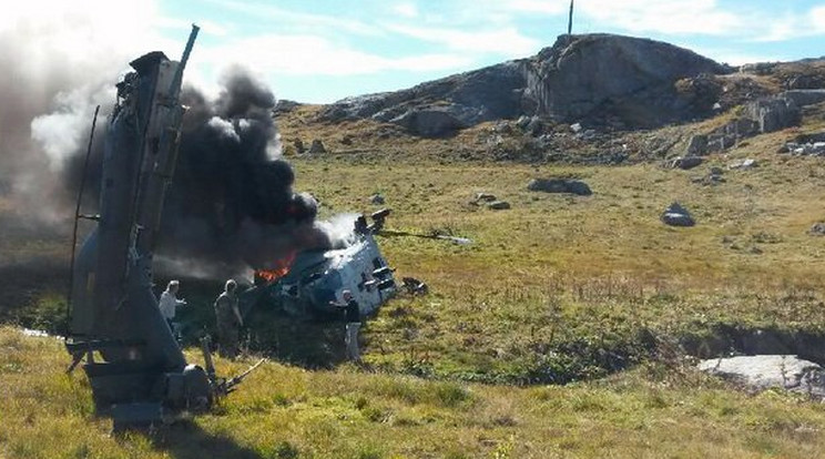 A helikopter roncsiaról készült első kép / Fotó: Blick.ch