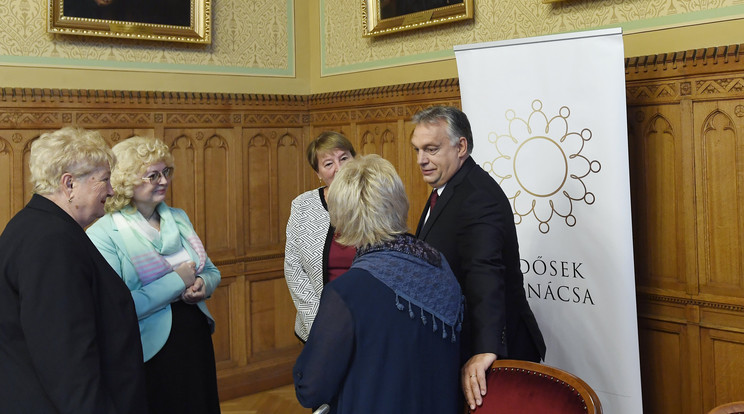 Orbán Viktor az Idősek Tanácsának ülésén Országházban / Fotó: MTI Koszticsák Szilárd