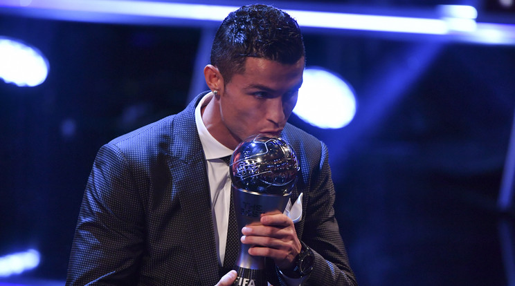 Cristiano Ronaldo ötödjére lett az év legjobb futballistája /Fotó: AFP