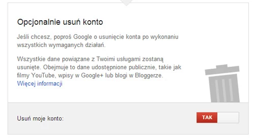 Google - menadżer nieaktywnych kont