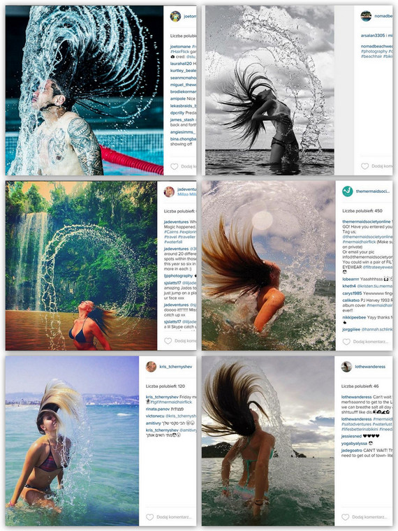 MERMAID HAIR FLICK, fot. Instagram
