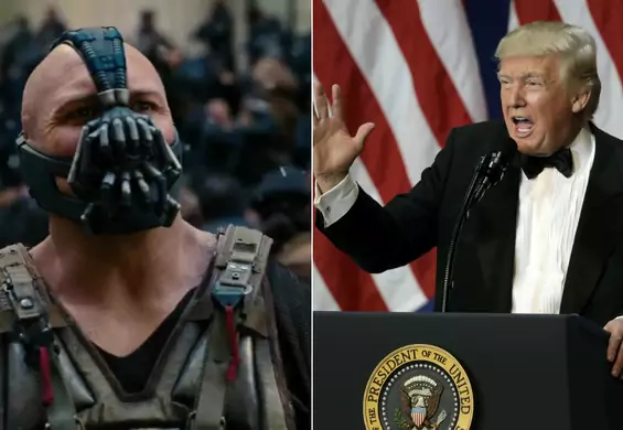 Donald Trump jak czarny charakter z "Batmana". Jego przemowa to kopia sceny z filmu?