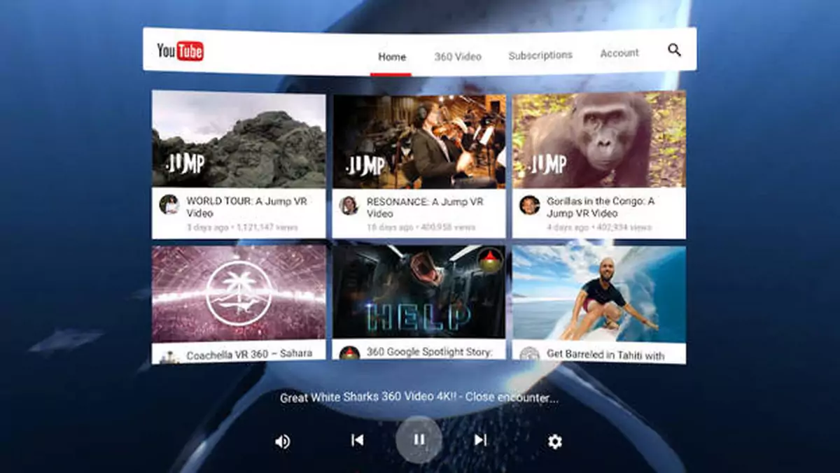 Google wprowadza YouTube VR dla Steam