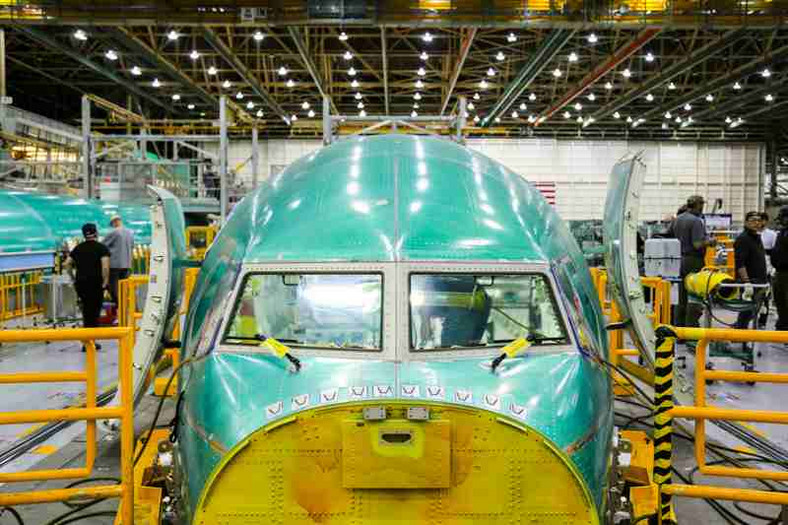 Renton fabryka Boeinga - wygląd kabiny