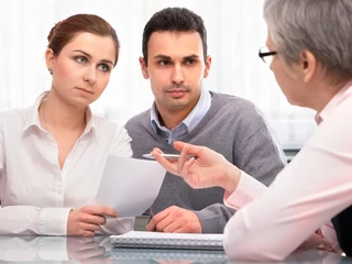 young couple at the financial planning consultation