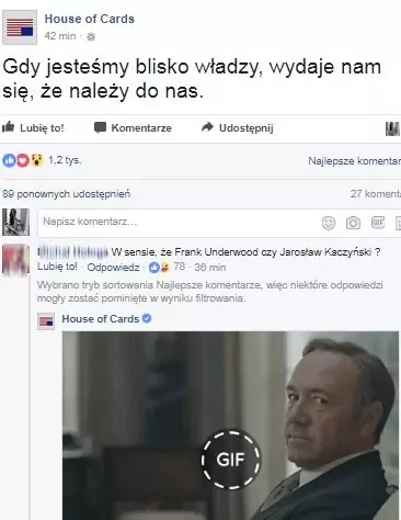 Wpis po polsku i wymowny komentarz