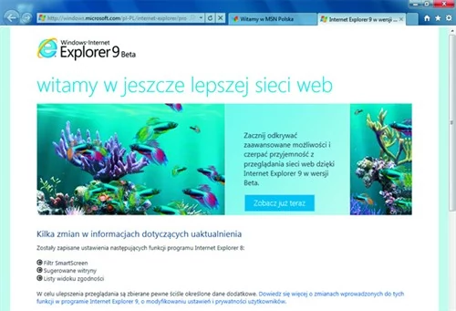 Na oficjalnej stronie Internet Explorera 9, znajdują się odnośniki do przykładowych prezentacji ilustrujących wydajność nowej przeglądarki