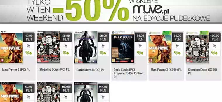 Konsolowy Max Payne 3 za 70zł i inne promocje na Muve.pl