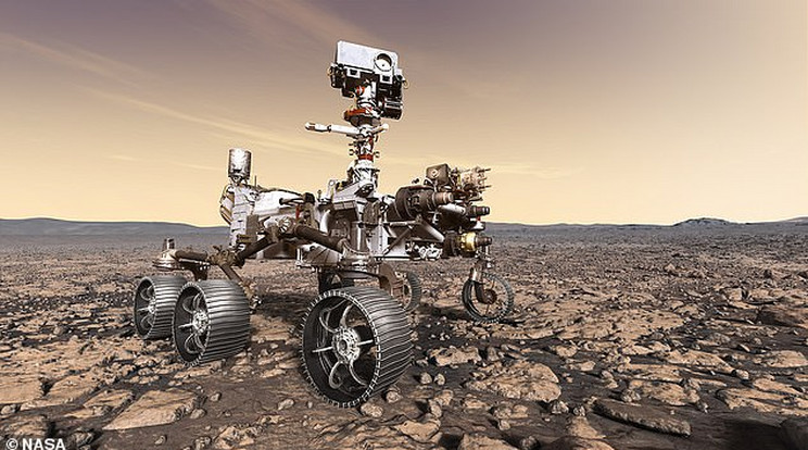 Így néz ki a marsjáró, amely mintákat gyűjt majd 
a bolygó felszínén / Fotó: NASA