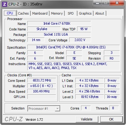 Intel Core i7-6700K podkręcony do ponad 6,5 GHz