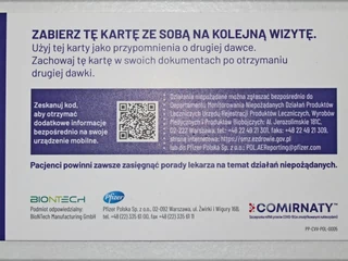 Zaświadczenie pacjenta zaszczepionego przeciw COVID-19