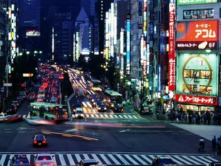 japonia tokio miasto ulica ruch uliczny