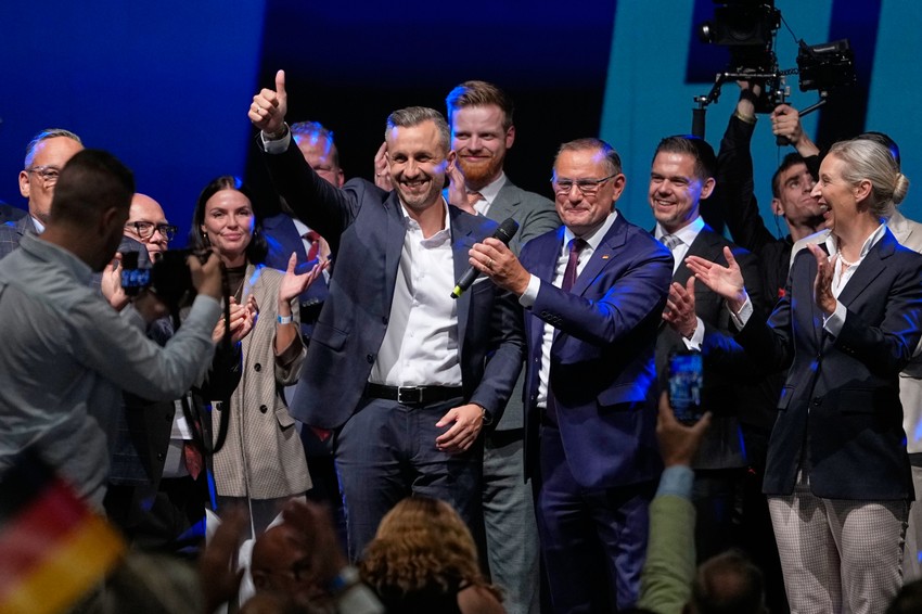 Ulrih Zigmund, glavni kandidat AfD, nakon izbora u Saksoniji 6. septembra