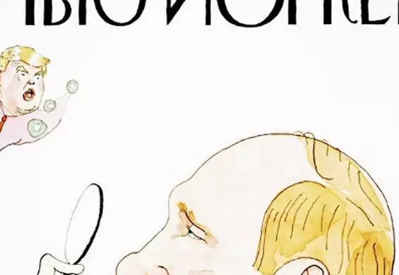 Amerykański "New Yorker" z okładką pisaną cyrylicą. Jest też Putin i Trump w roli motyla