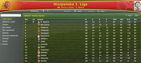 Screen z gry Football Manager 2007