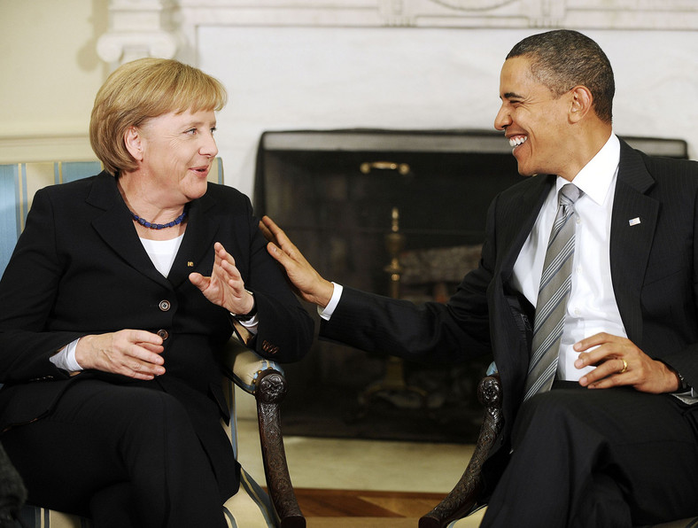 Kanclerz Niemiec Angela Merkel i prezydent USA Barack Obama