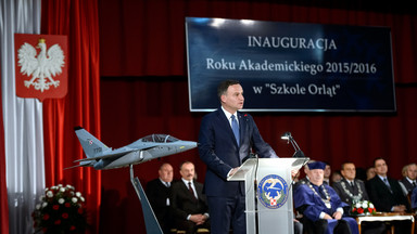 Prezydent Duda podczas inauguracji roku akademickiego w Dęblinie