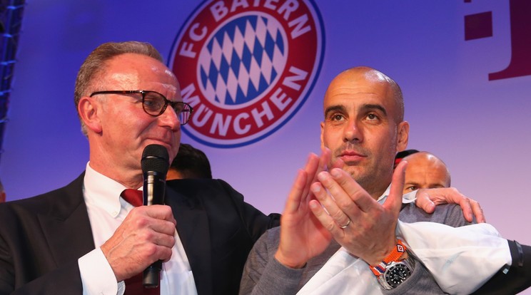 Rummenigge (balra) egy pillanatig sem gondolt Müller eladására /Fotó: AFP