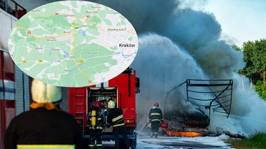 Gigantyczny korek na autostradzie A4. Pod Krakowem zapalił się samochód osobowy