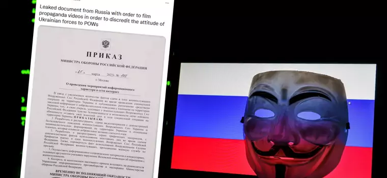 Anonymous chwalą się przechwyceniem rozkazu rosyjskiego generała