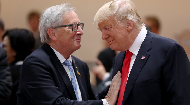 Jean-Claude Juncker EB-elnök és Donald Trump amerikai vezető már májusban sem értett egyet /Fotó: Getty Images