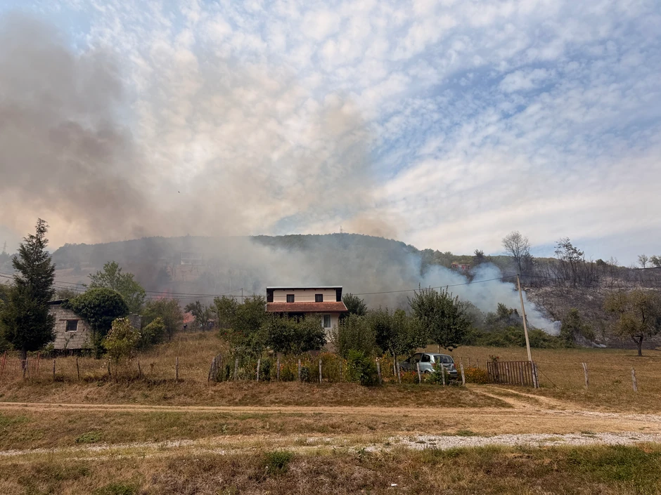 Požar u mestu Handići, na ulazu u Foču