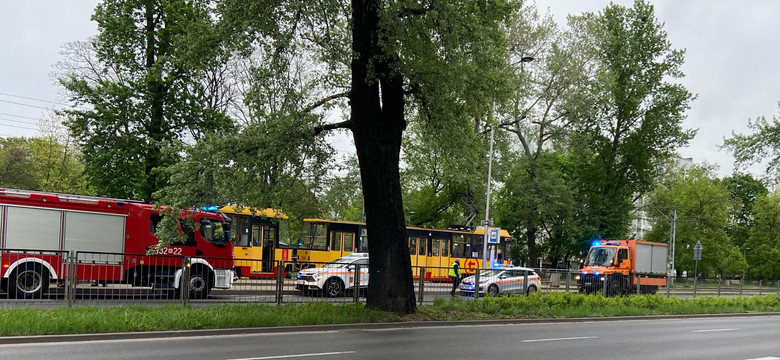 Pożar w tramwaju w Warszawie. Motorniczy chwycił za gaśnicę