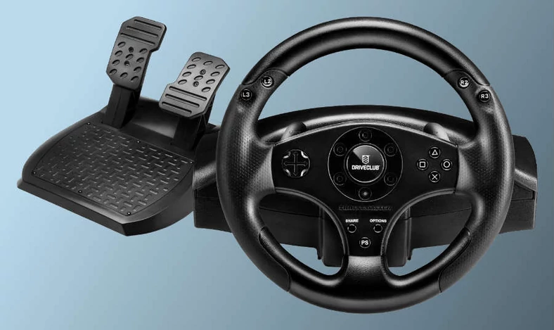 Thrustmaster T80 pasuje designem do konsoli PS4, a wykonaniem przypomina pada DualShock 4