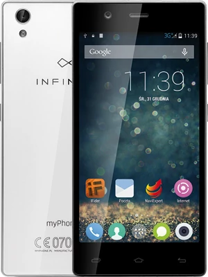 Smartfon Infinity 3G firmy myPhone przód i tył obudowy pokryty ma szkłem typu Corning Gorilla Glass 3. Tego typu posunięcia nie powstydziliby się nawet markowi producenci.