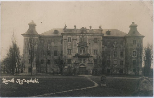 Zamek w Rydzynie na starej fotografii