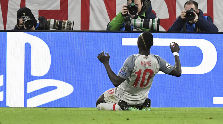 Sadio Mané duplázott a Bayen München ellen /Fotó: MTI/ AP/ Kerstin Joensson