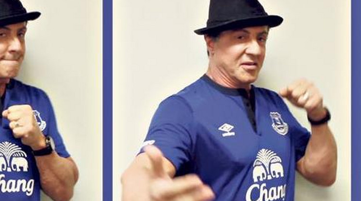 Everton-szurkolók Stallone filmjében