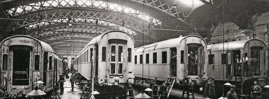 W Hali na Woli„Lilpop” montował wagony kolejowe od 1904 roku do wybuchu II wojny światowej (zdjęcie z lat 30.)